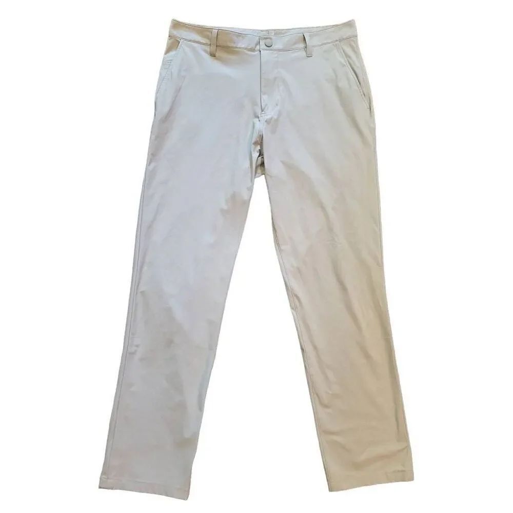 Rhone Pants Men's 33 Khaki Commuter Pant Classic Straight Leg Stretch